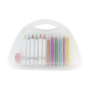 KITINF100, KIT ESCOLAR DRAWING(Incluye sacapuntas, 6 crayones y 6 colores.)